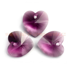 Swarovski srdce 18  mm - Amethyst Blend